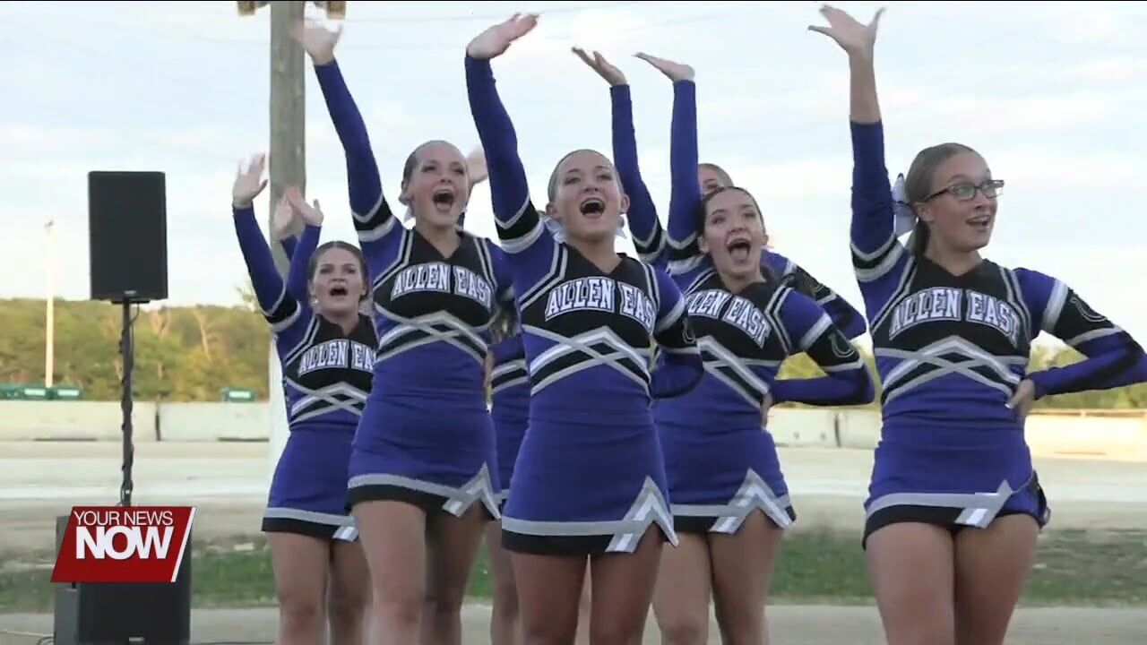 Cheerleading squads compete at the Allen County Fairgrounds
